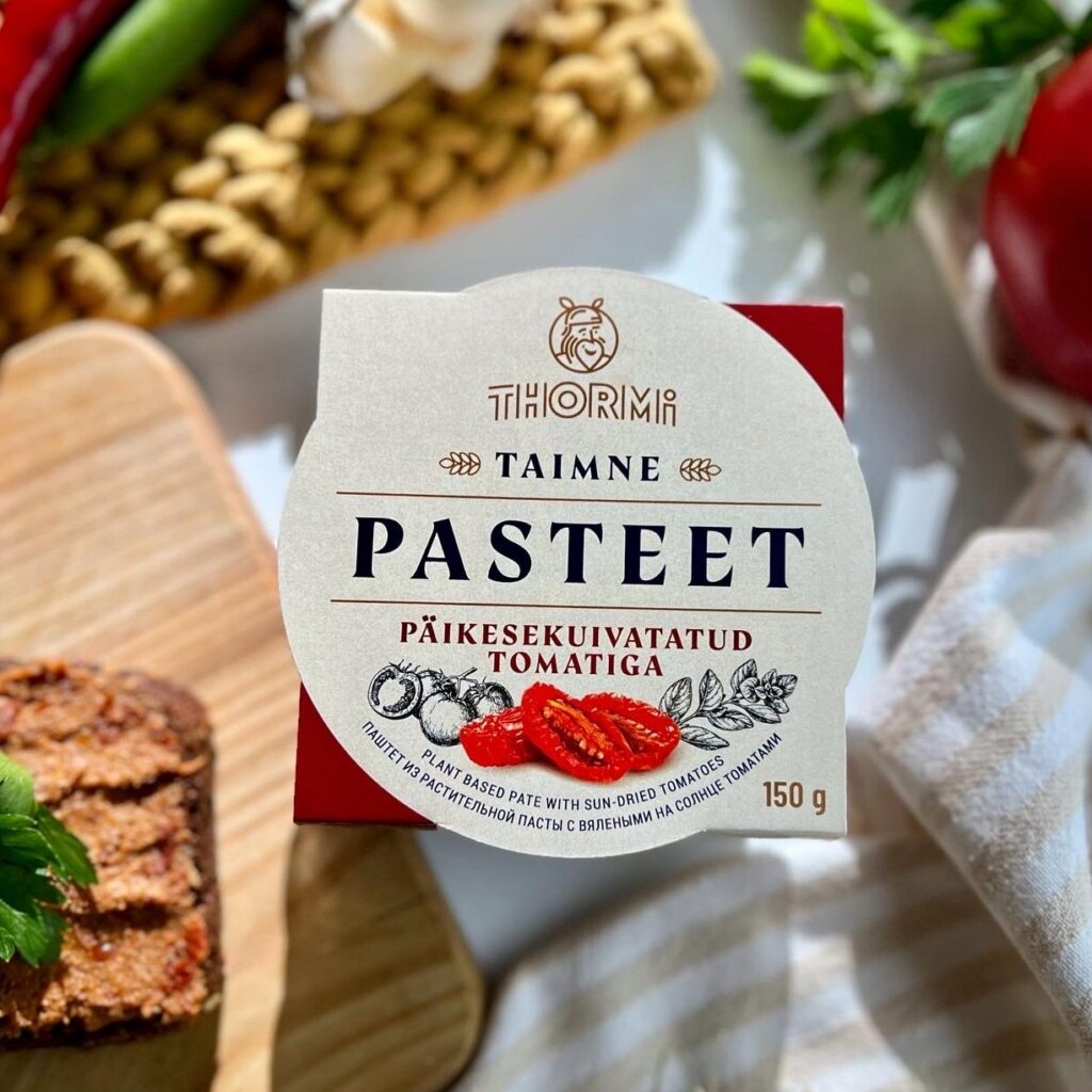 plant based pate with sun dried tomato