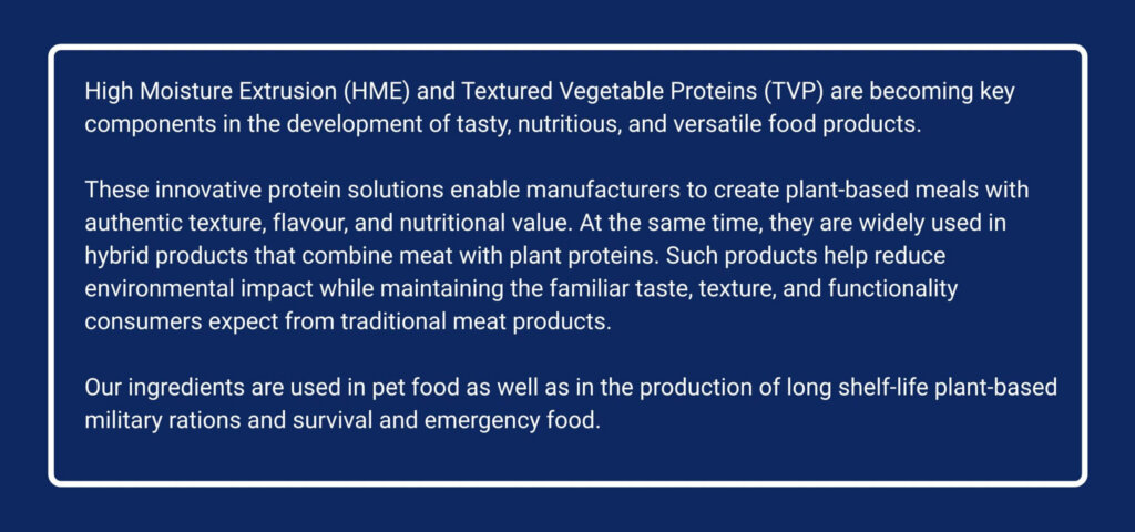 plant based protein ingredients for food producer